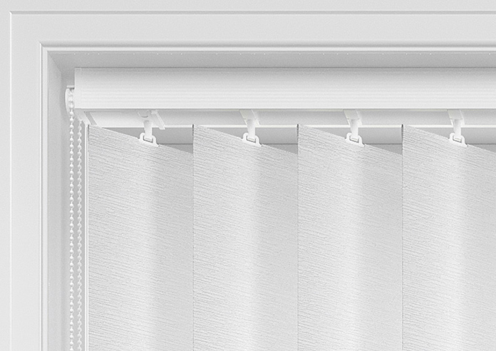 Toulouse (Blackout), Textured White - Vertical Blind - Image 11